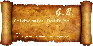 Goldschmied Balázs névjegykártya